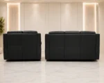 Modern Black Leather Recliner Sofa Set – Stylish & Comfortable Living Room Furniture - Image 4