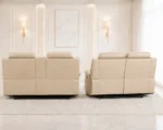 Beige Roma Recliner Sofa Set 3+2 – Luxury Leather Living Room Suite - Image 4