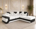 Dino 5 Seater Corner Sofa – Modern Black & White Living Room Sofa
