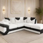 Dino 5 Seater Corner Sofa – Modern Black & White Living Room Sofa