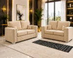 Luxury Beige 3+2 Seater Sofa Set – Modern Fabric Living Room Suite - Image 2