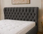 Slate Grey Oxford Super King Bed – Sophisticated 6ft Frame with Plush Upholstery & Mattress - Image 4