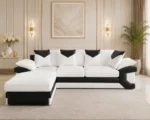 Dino 5 Seater Corner Sofa – Modern Black & White Living Room Sofa - Image 2