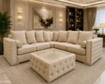 Elegant 5 Seater Beige Corner Sofa - Premium Living Room Sofa - Image 5