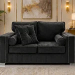 Charcoal 2 Seater Lounge Sofa - Elegant Luxury Living Room Sofa