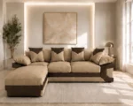 Oak Dino Corner 5 Seater Sofa – Stylish Leather Touch Corner Sofa for Modern Living Rooms - Image 3