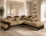 Oak Dino Corner 5 Seater Sofa – Stylish Leather Touch Corner Sofa for Modern Living Rooms
