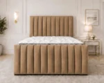 Comfortable Super King Bed with Stylish Panel With Mattress - Image 2
