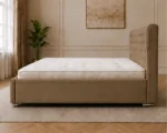 Chestnut Brown King Oxford Bed – Contemporary Luxury Headboard with Comfortable Mattress - Image 3