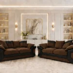 Walnut Dino 3+2 Seater Sofa Set – Dino 3+2 Sofa Set – Modern Living Room Furniture