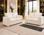 Off White 3+2 Seater Sofa Suite – Luxury Modern Living Room Furniture - Image 2