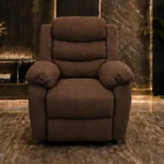 Walnut Roma Single Seater Sofa – Modern Comfort & Elegant Design