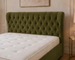 Hunter Green Super King Oxford Bed – Contemporary Luxury Headboard with Comfortable Mattress - Image 2