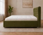 Hunter Green Super King Oxford Bed – Contemporary Luxury Headboard with Comfortable Mattress - Image 5