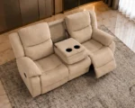 Roma Beige 3 Seater Recliner Sofa – Stylish Modern Living Room Sofa with Comfortable Reclining Seats - Image 2