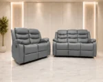Grey Leather Recliner Sofa UK – Stylish Comfort with Reclining Seats - Image 2