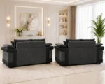 Dino 3+2 Sofa Set Dark Grey - 5 Seater Stylish Sofa - Image 4