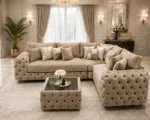 Elegant Beige Corner Sofa - Luxury Living Room Furniture - Image 2