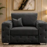 Dark Grey 1 Seater Sofa – Premium Comfort with Timeless Appeal