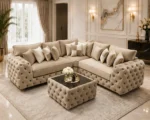 Elegant Beige Corner Sofa - Luxury Living Room Furniture - Image 3