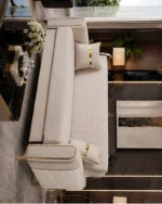 Sofa Bed with Storage – Modern 3 Seater Convertible Sofa Latest Design - Plush Comfort & Stylish Metal Feet - Image 2