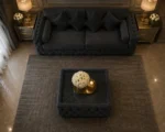 Stylish Dark Grey 3 Seater Sofa with Plush Seating - Contemporary Tufted Sofa for Sophisticated Interiors - Image 3