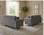 ORION Turkish Sofa  - Luxury Blue Velvet 3+2 Sofa Set - Modern Premium Design - Image 3