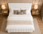 Modern Super King Panel Line Bed - Luxury Panel Line Super King Bed with Mattress - Image 3