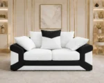 2 Seater Dino Sofa - Dino White Luxury Modern Fabric Sofa