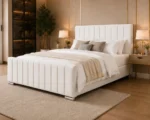 Modern Super King Panel Line Bed - Luxury Panel Line Super King Bed with Mattress