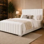 Modern Super King Panel Line Bed - Luxury Panel Line Super King Bed with Mattress