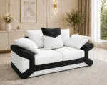 2 Seater Dino Sofa - Dino White Luxury Modern Fabric Sofa - Image 2