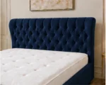 Ink Blue Oxford Super King Bed – Sophisticated 6ft Upholstered Design with Mattress - Image 4