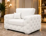 White 1 Seater Sofa – Elegant Luxury for Modern Living Spaces - Image 2