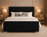 Luxury Black Super King Bed with Mattress – Stylish Super King Size Bed Frame – 200 x 200 cm - Image 2