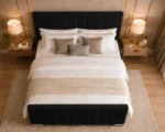 Luxury Black Super King Bed with Mattress – Stylish Super King Size Bed Frame – 200 x 200 cm - Image 3
