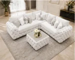 Premium White Corner Sofa L Shape – Plush Designer Sofa for Modern Living Rooms - Image 2
