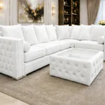 Stylish White 5 Seater Sofa - Luxury Family Seating & Lounge Furniture