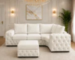 4 Seater Off White Sofa – Elegant Plush Upholstered Lounge Suite