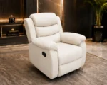 Off White Roma 1 Seater Recliner Chair – Modern Luxury Living Room Recliner - Image 2
