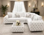 Premium White Corner Sofa L Shape – Plush Designer Sofa for Modern Living Rooms - Image 3