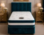 Zinc Fabric Single Divan Bed With Comfortable Mattress & Storage Included-Zinc 3ft Divan Bed Set