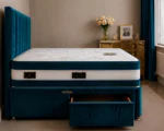 Zinc Fabric Single Divan Bed With Comfortable Mattress & Storage Included-Zinc 3ft Divan Bed Set - Image 3