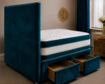 Zinc Fabric Single Divan Bed With Comfortable Mattress & Storage Included-Zinc 3ft Divan Bed Set - Image 4