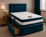 Zinc Fabric Single Divan Bed With Comfortable Mattress & Storage Included-Zinc 3ft Divan Bed Set - Image 5
