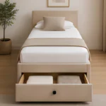 Sand Beige Storage Divan – 3ft | 90 × 190 cm with mattress