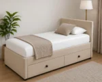 Sand Beige Storage Divan – 3ft | 90 × 190 cm with mattress - Image 2