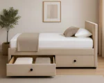 Sand Beige Storage Divan – 3ft | 90 × 190 cm with mattress - Image 3