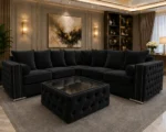 Luxury 5 Seater Black Sofa – Premium Modern Living Room Furniture - Image 2