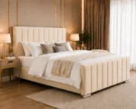 Luxury Super King Size Bed with Mattress - Panel Line Super King Size Bed with Mattress - Image 4